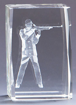 3D Glasblock "Schütze"