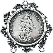 Fassung mit Taler "Patrona Bavaria" 925 Silber