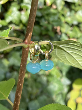 Aanhangers chalcedony seablue