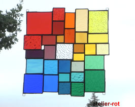 modernes Fensterbild Bunte Vielfalt Tiffany