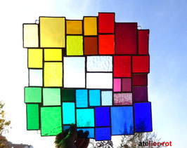 modernes Tiffany großes Fensterbild Regenbogen