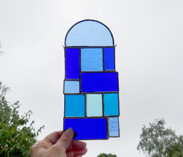 modernes Tiffany Fensterbild mit Rundbogen