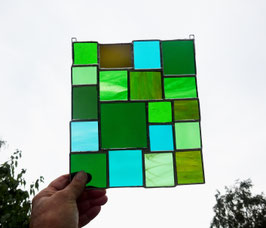 Sonnenfänger grüne Vielfalt Tiffany Fensterbild