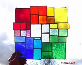 modernes Tiffany Fensterbild Regenbogen