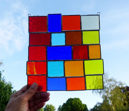 modernes Tiffany Regenbogen Fensterbild Bunte Vielfalt