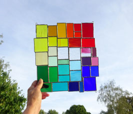 modernes Tiffany Fensterbild XL Bunte Vielfalt