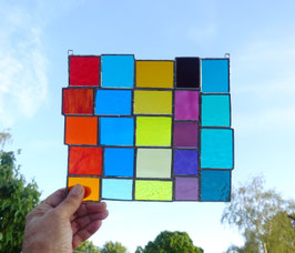 modernes Tiffany Regenbogen Fensterbild Bunte Vielfalt