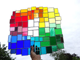 modernes Tiffany XXL Fensterbild Regenbogen