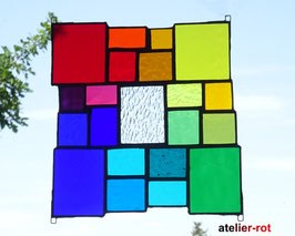 modernes Tiffany Fensterbild Regenbogen