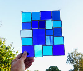 Sonnenfänger blaue Vielfalt Tiffany Fensterbild