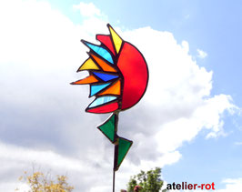 Gartenstecker bunte Blume