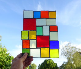 Sonnenfänger gelb und bunt Vielfalt Tiffany Fensterbild