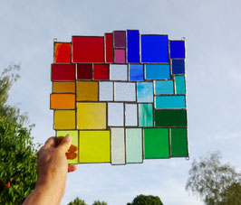 modernes Tiffany Fensterbild XL Bunte Vielfalt