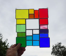 modernes Tiffany Fensterbild Bunte Vielfalt