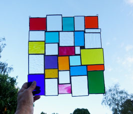 modernes Tiffany Fensterbild XL Bunte Vielfalt