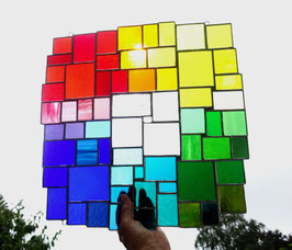 modernes Tiffany XXL Fensterbild Regenbogen