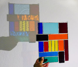 modernes Tiffany  Fensterbild Sonnenfänger Unikat