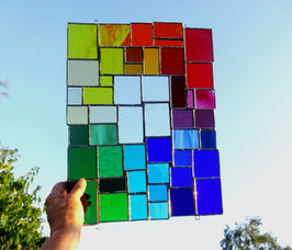 modernes Tiffany XXL Fensterbild Regenbogen