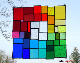 modernes Tiffany XL Fensterbild Regenbogen