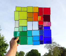 modernes Tiffany Fensterbild XXL Bunte Vielfalt