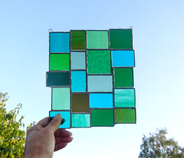 Sonnenfänger grüne Vielfalt Tiffany Fensterbild