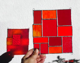 Sonnenfänger rote Vielfalt Tiffany Fensterbild