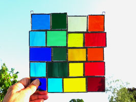 modernes Tiffany Regenbogen Fensterbild Bunte Vielfalt