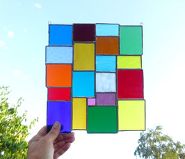 modernes Tiffany Regenbogen Fensterbild Bunte Vielfalt