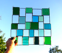 Sonnenfänger grüne Vielfalt Tiffany Fensterbild