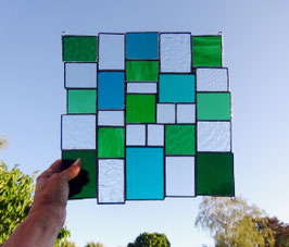 modernes Tiffany Fensterbild XL güne Vielfalt
