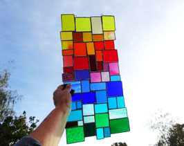 modernes Tiffany XXL Fensterbild Regenbogen