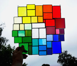 modernes Tiffany XXL Fensterbild Regenbogen