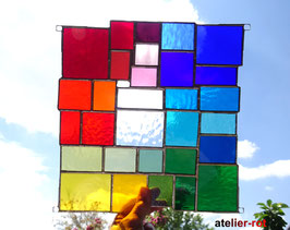 modernes Tiffany Fensterbild Bunte Vielfalt Regenbogen