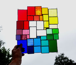 modernes Tiffany XXL Fensterbild Regenbogen