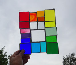 modernes Tiffany Fensterbild Bunte Vielfalt