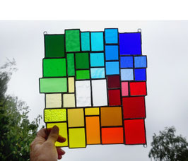 modernes Tiffany XL Fensterbild Regenbogen