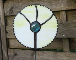 Gartenstecker Blume aus Tiffany Glas Gartendeko