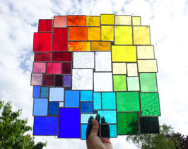 modernes Tiffany XXL Fensterbild Regenbogen