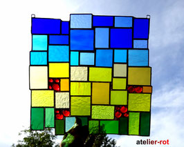 Sonnenfänger Tiffany modernes Fensterbild Rapsfeld