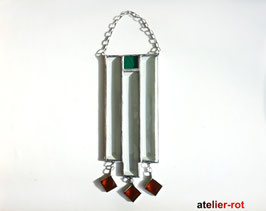 Tiffany Anhänger dezent mit Glasbevels und Facettenschliff