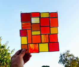 Sonnenfänger orange Vielfalt Tiffany Fensterbild