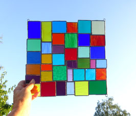 modernes Tiffany Regenbogen Fensterbild XL Bunte Vielfalt