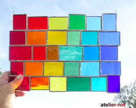 modernes Tiffany Fensterbild Bunte Vielfalt Regenbogen