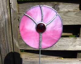Gartenstecker Blume aus Tiffany Glas Gartendeko