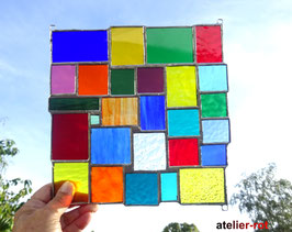 modernes Tiffany Regenbogen Fensterbild Bunte Vielfalt