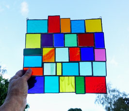 modernes Tiffany Regenbogen Fensterbild XL Bunte Vielfalt