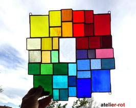 modernes Tiffany XL Fensterbild Regenbogen