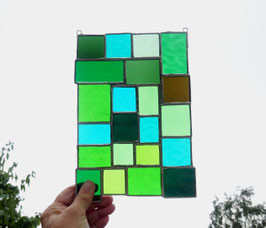Sonnenfänger grüne Vielfalt Tiffany Fensterbild