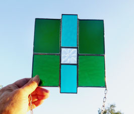 Fensterbild modernes Glasbild Tiffany Sonnenfänger