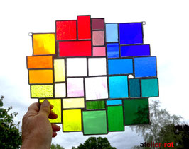 modernes Tiffany XL Fensterbild Regenbogen